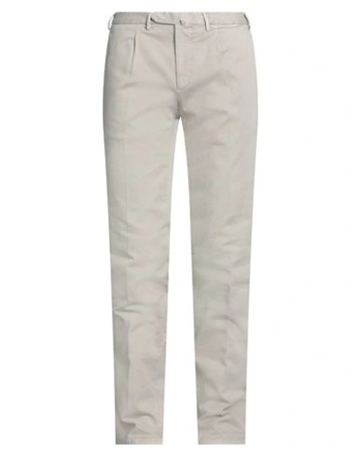 Santaniello Man Pants Dove Grey Size 34 Cotton, Elastane