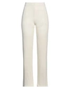 Vicolo Woman Pants Ivory Size Onesize Cotton, Acrylic In Green