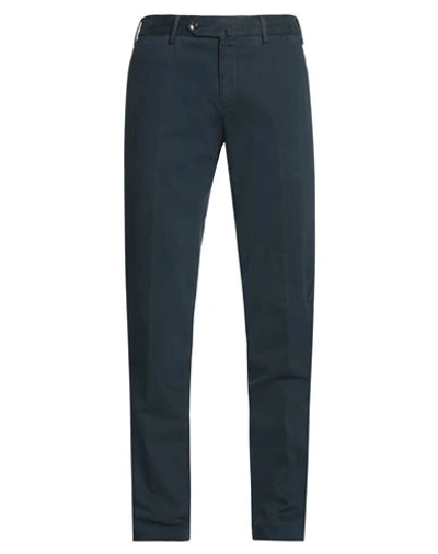 Pt Torino Man Pants Midnight Blue Size 38 Cotton, Elastane In Blue
