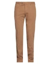 Pt Torino Man Pants Camel Size 36 Cotton, Elastane In Beige