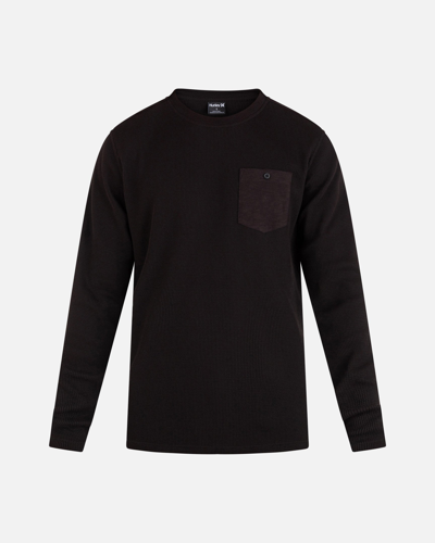 United Legwear Men's Felton Thermal Crew Long Sleeve T-shirt In Black