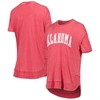 Pressbox Scarlet Nebraska Huskers Arch Poncho T-shirt In Crimson