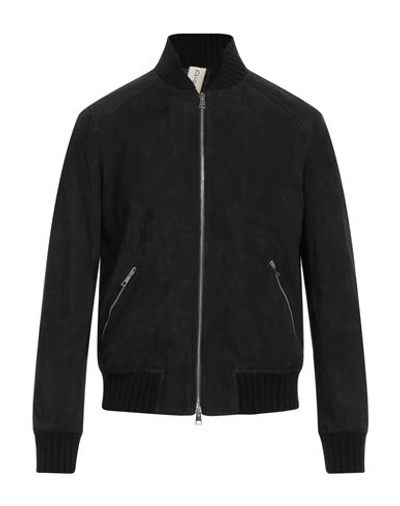 Delan Man Jacket Black Size 46 Ovine Leather
