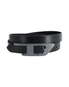 Diesel B-dlogo Woman Belt Black Size 39.5 Bovine Leather In Black