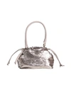 Corsia Woman Handbag Silver Size - Textile Fibers, Soft Leather