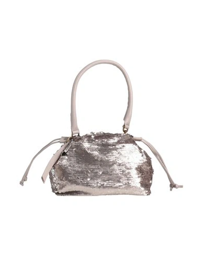 Corsia Woman Handbag Silver Size - Textile Fibers, Soft Leather