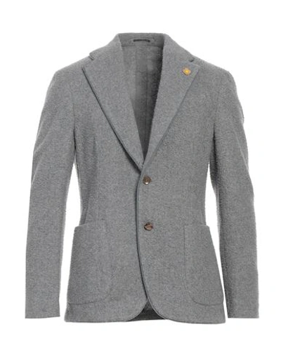 Lardini Man Blazer Light Grey Size 42 Wool, Polyamide