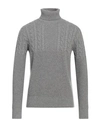 +39 MASQ +39 MASQ MAN TURTLENECK GREY SIZE 38 WOOL