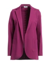 Hopper Woman Blazer Mauve Size 6 Viscose, Nylon, Elastane In Purple
