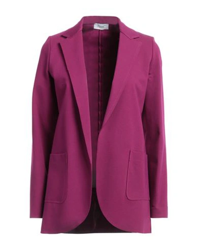 Hopper Woman Blazer Mauve Size 6 Viscose, Nylon, Elastane In Purple