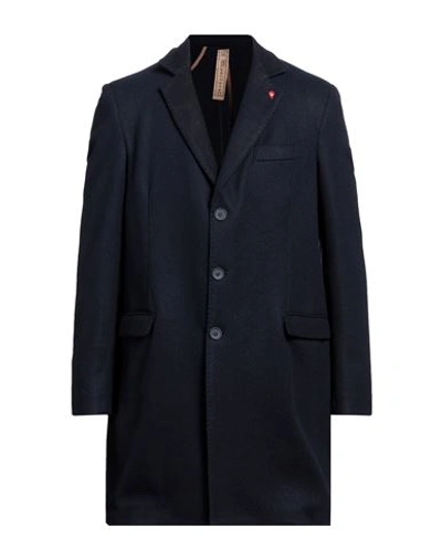 Bernese Milano Man Overcoat Midnight Blue Size 44 Polyester