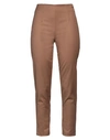 Mdm Mademoiselle Du Monde Woman Pants Camel Size 10 Polyester, Viscose, Elastane In Beige