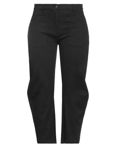 8pm Woman Pants Black Size S Cotton, Elastane