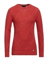 Bl.11  Block Eleven Bl.11 Block Eleven Man Sweater Tomato Red Size Xl Acrylic, Wool, Viscose In Tomato Red