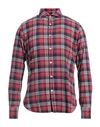 Mp Massimo Piombo Man Shirt Red Size 15 ½ Cotton