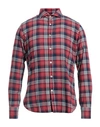 Mp Massimo Piombo Man Shirt Red Size 15 ½ Cotton In Red