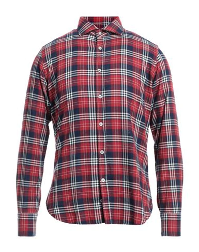 Mp Massimo Piombo Man Shirt Red Size 15 ½ Cotton
