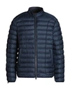 Diesel W-hawkyl Man Down Jacket Navy Blue Size 42 Polyester
