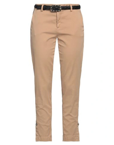 Liu •jo Woman Pants Sand Size 25 Cotton, Elastane In Beige