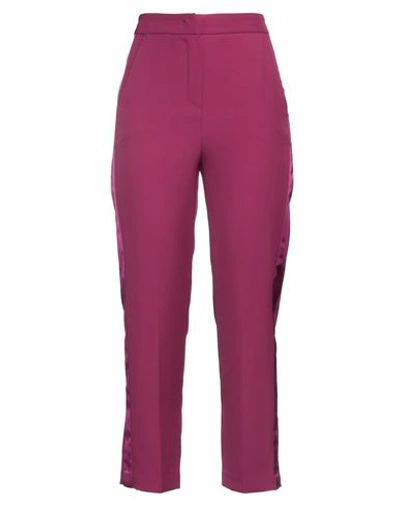 Annarita N Woman Pants Purple Size 6 Polyester, Elastane