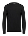 +39 Masq Man Sweater Black Size 46 Wool, Silk