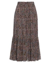 Vanessa Bruno Woman Midi Skirt Garnet Size 4 Viscose, Lyocell, Linen In Red