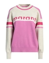 Isabel Marant Étoile Woman Sweater Magenta Size 4 Cotton, Synthetic Fibers, Wool, Viscose, Elastane