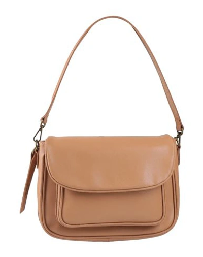 Corsia Woman Shoulder Bag Camel Size - Soft Leather In Beige