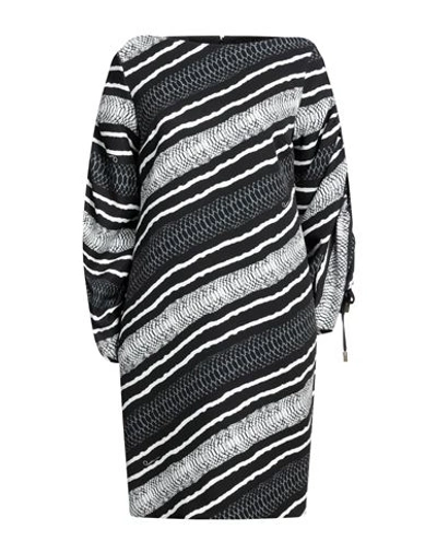 Cavalli Class Woman Mini Dress Black Size 4 Polyester, Elastane