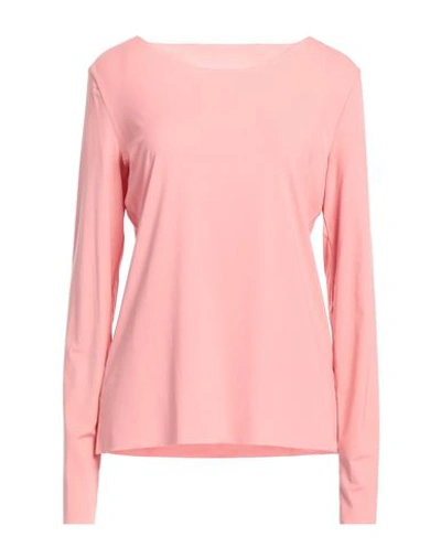 Wolford Aurora Pure Top Long Sleeves Woman T-shirt Pink Size S Modal, Elastane