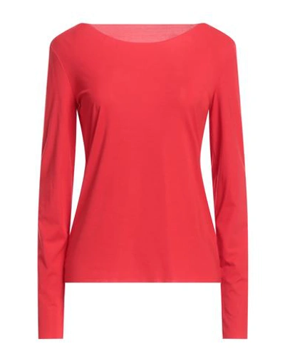 Wolford Woman T-shirt Red Size M Modal, Elastane