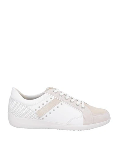 Geox Woman Sneakers White Size 10 Soft Leather