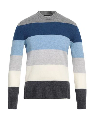 +39 Masq Man Sweater Blue Size 46 Wool
