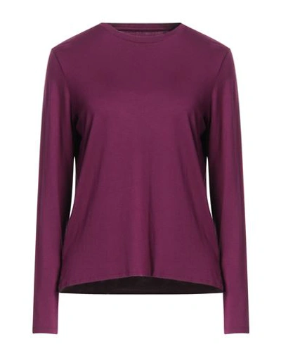 Shop Majestic Filatures Woman T-shirt Mauve Size 2 Viscose, Elastane In Purple