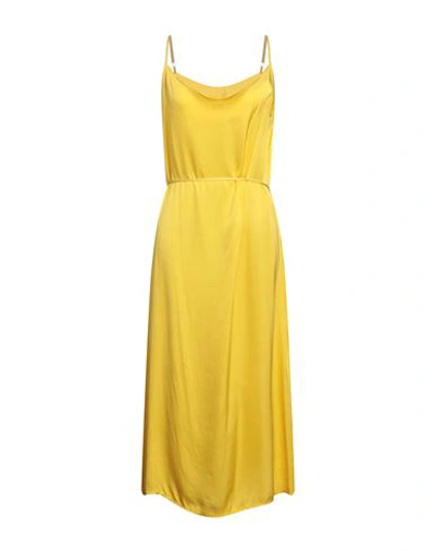 Croche Crochè Woman Maxi Dress Yellow Size L Viscose