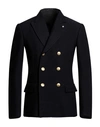 Lardini Man Blazer Midnight Blue Size 42 Wool, Cotton, Elastane In Blue