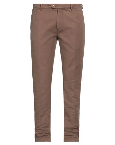 Teleria Zed Man Pants Khaki Size 31 Cotton, Elastane In Brown