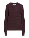Trussardi Woman Sweater Burgundy Size L Wool, Polyamide In Red