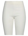 Andreädamo Andreādamo Woman Shorts & Bermuda Shorts Ivory Size Xs Viscose, Polyester, Polyamide, Elastane In White