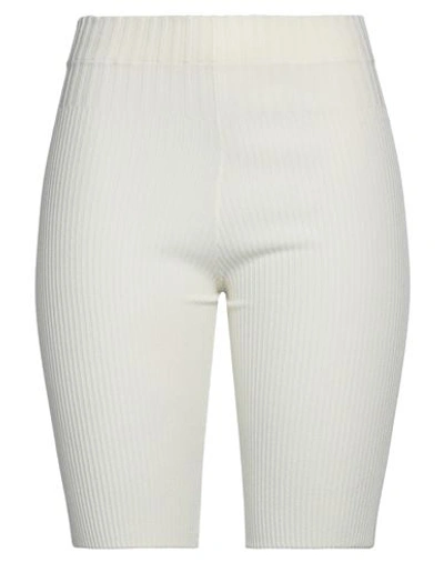 Andreädamo Andreādamo Woman Shorts & Bermuda Shorts Ivory Size Xs Viscose, Polyester, Polyamide, Elastane In White