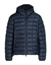 Diesel Red Tag Quilted W-scottys Giacca Lightweight Jacket With Zip In Navy Blue