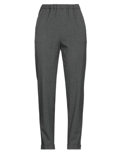 Fit F. It Woman Pants Lead Size 12 Polyester, Viscose, Elastane In Grey