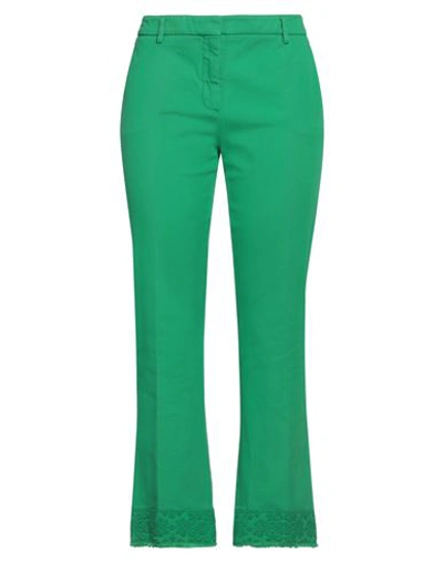 True Royal Woman Pants Green Size 8 Cotton, Elastane