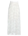 TOMMY HILFIGER TOMMY HILFIGER WOMAN MAXI SKIRT OFF WHITE SIZE 0 POLYESTER