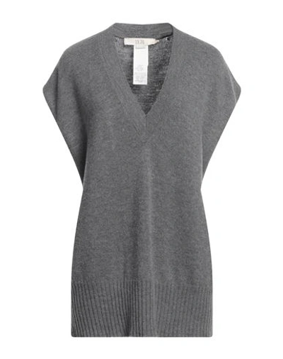 19.70 Nineteen Seventy Woman Sweater Lead Size S Wool, Cashmere In Grey