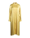 Aglini Woman Midi Dress Yellow Size 4 Viscose, Elastane In Yellow