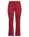 EMME BY MARELLA EMME BY MARELLA WOMAN PANTS RED SIZE 6 COTTON, ELASTANE