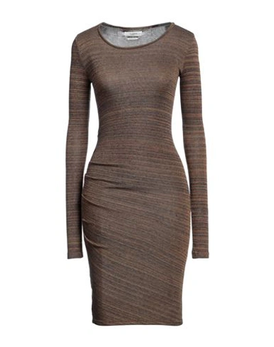 Isabel Marant Étoile Marant Étoile Woman Midi Dress Khaki Size 8 Viscose, Polyamide, Elastane In Beige