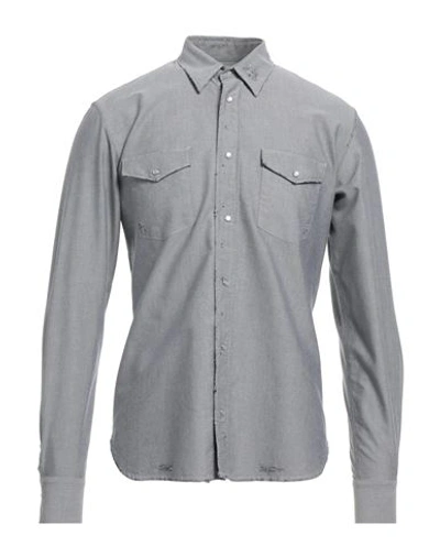 Mauro Grifoni Man Shirt Light Grey Size 40 Cotton