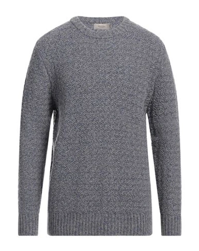 Agnona Man Sweater Blue Size M Cashmere, Metal
